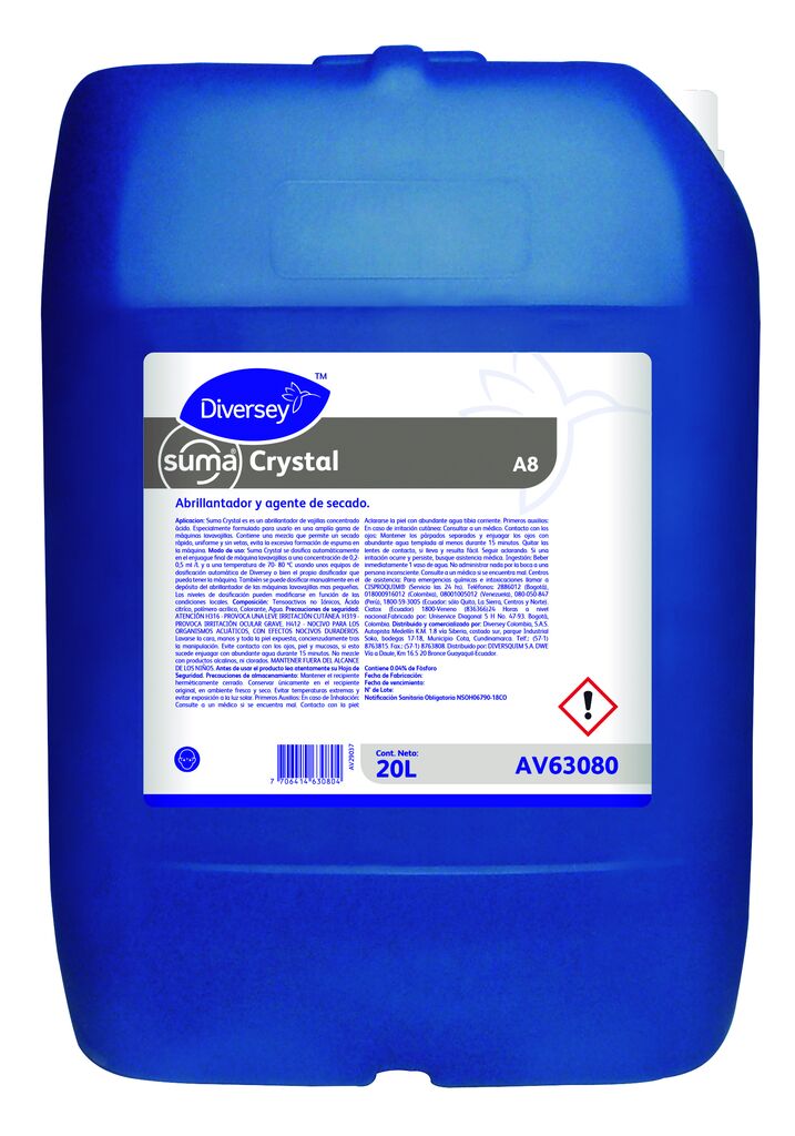 SUMA CRYSTAL 20L - Abrillantador y agente de secado